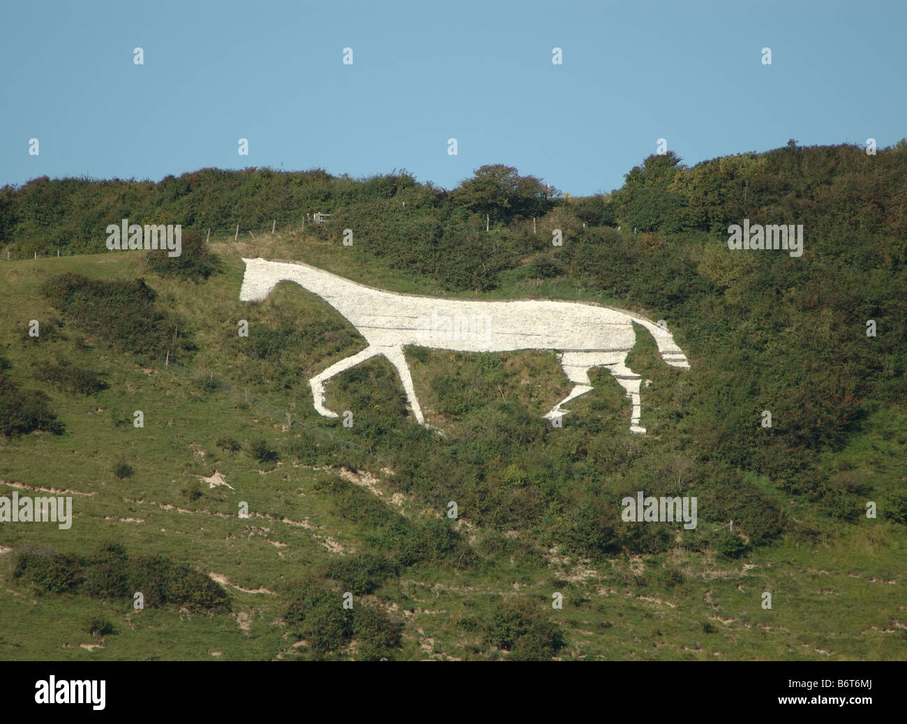 Litlington White Horse, Hindover Hill, in der Nähe von Litlington, East Sussex, England, UK Stockfoto