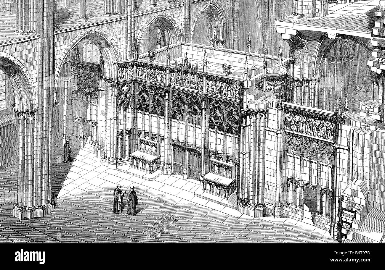 Abbey, wo Jeanne d ' Arc Dokumente unterzeichnet Stockfoto