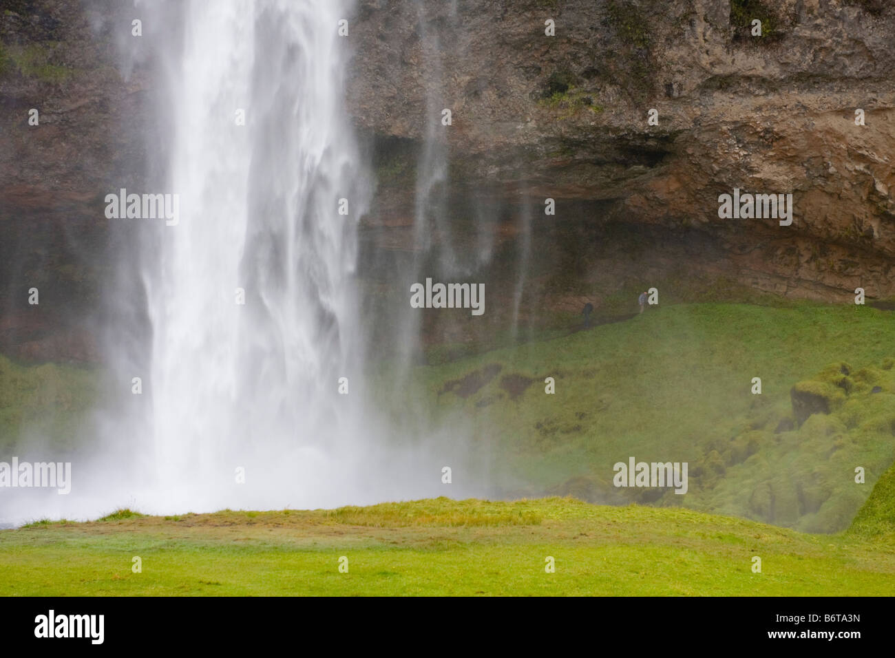 Wasserfall Seljalandsfoss Island Stockfoto