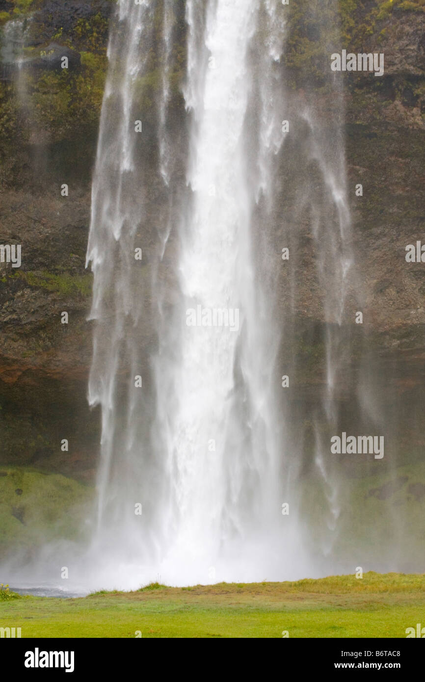 Wasserfall Seljalandsfoss Island Stockfoto