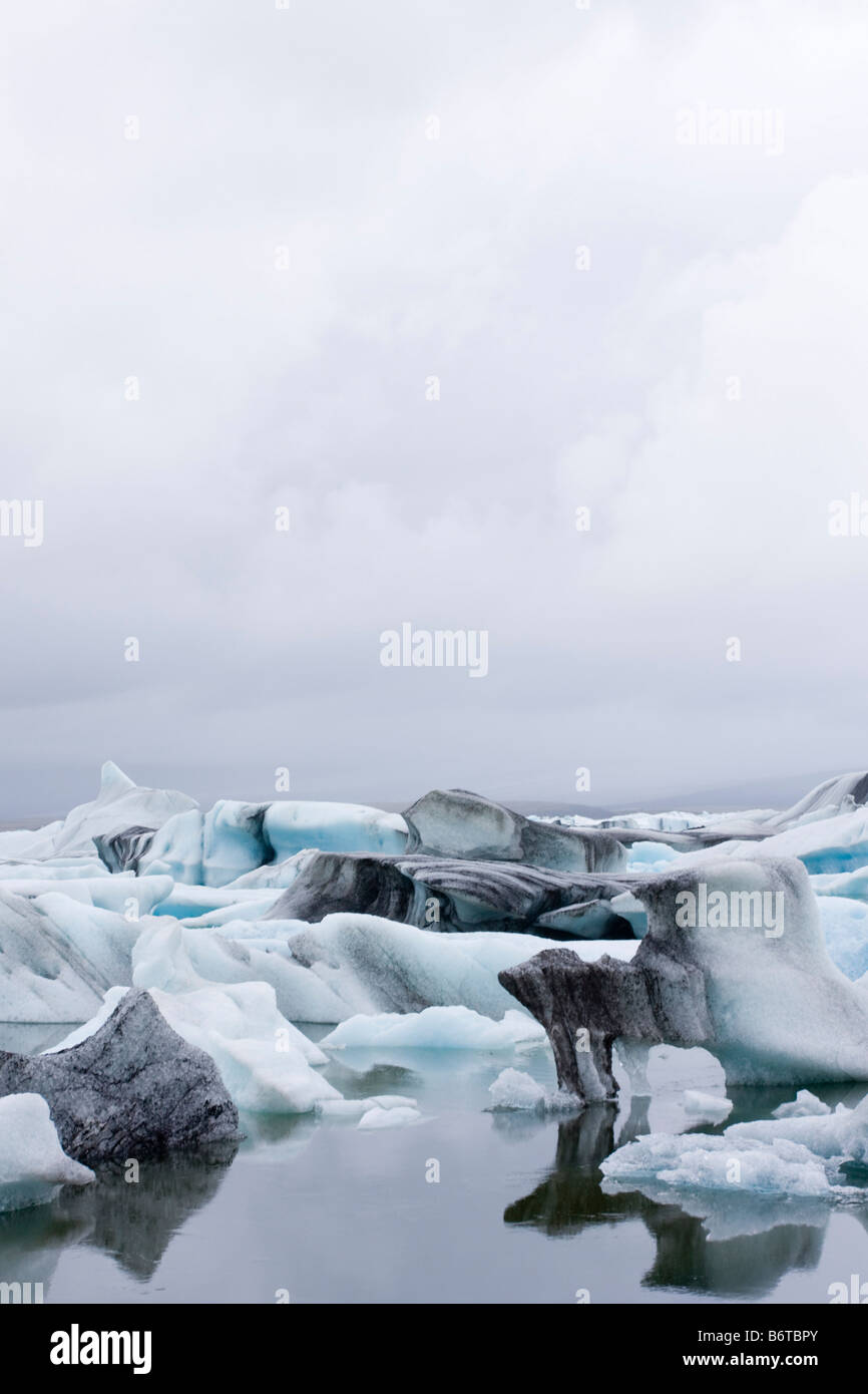 Jökulsárlón Glacial Lagune Island Stockfoto