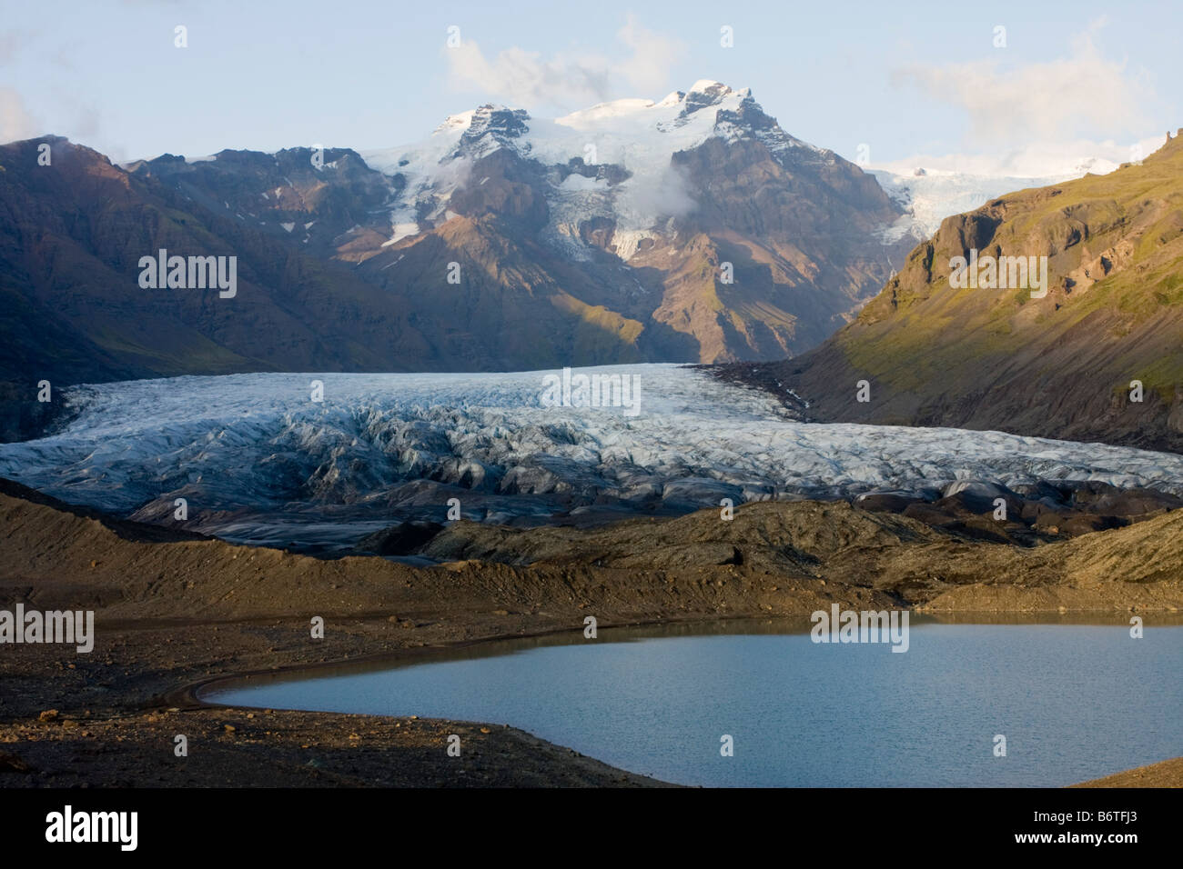 Svinafell Gletscher-Island Stockfoto