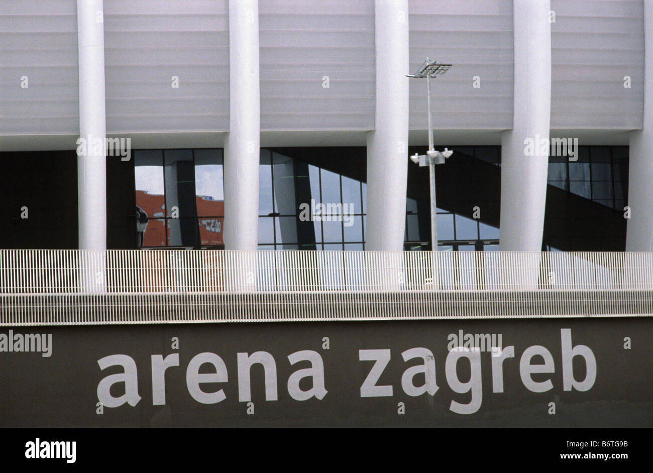 Eingang Arena Zagreb Auditorium - Kroatien Stockfoto