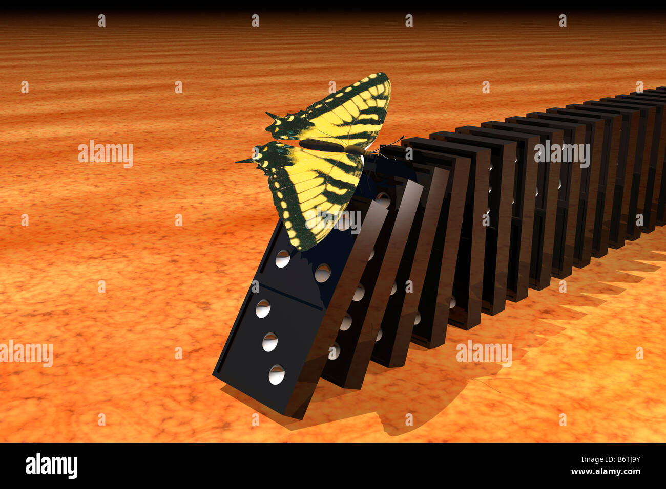 Schmetterlings-Effekt. Stockfoto