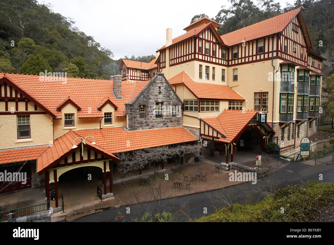 Historischen Höhlen Haus Jenolan Höhlen Blue Mountains New South Wales Australien Stockfoto