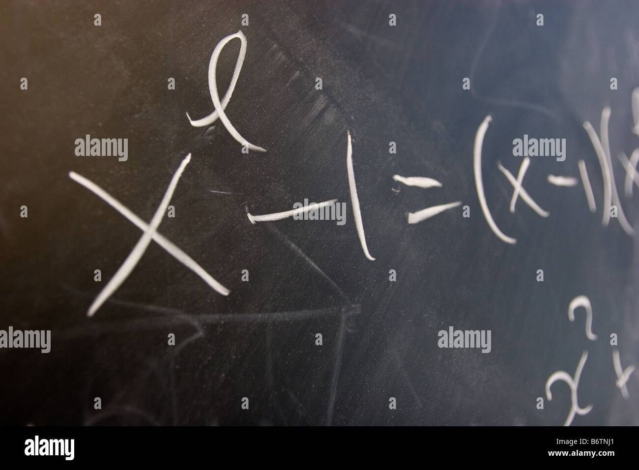 Mathematische Formeln auf Tafel Stockfoto