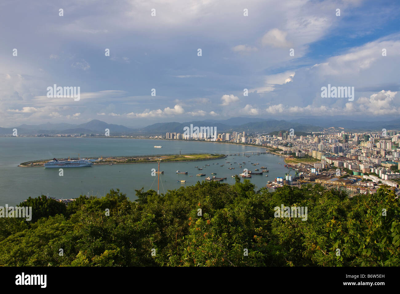 China, Hainan, Stadtbild, Panorama, Sanya, Urban Stockfoto