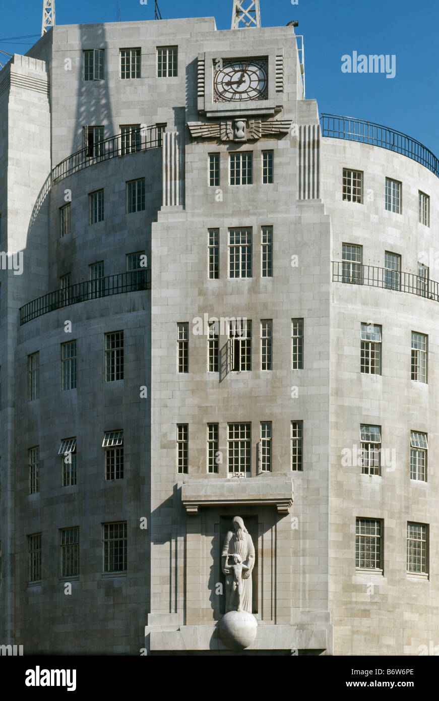 BBC-Gebäude-Detail Stockfoto