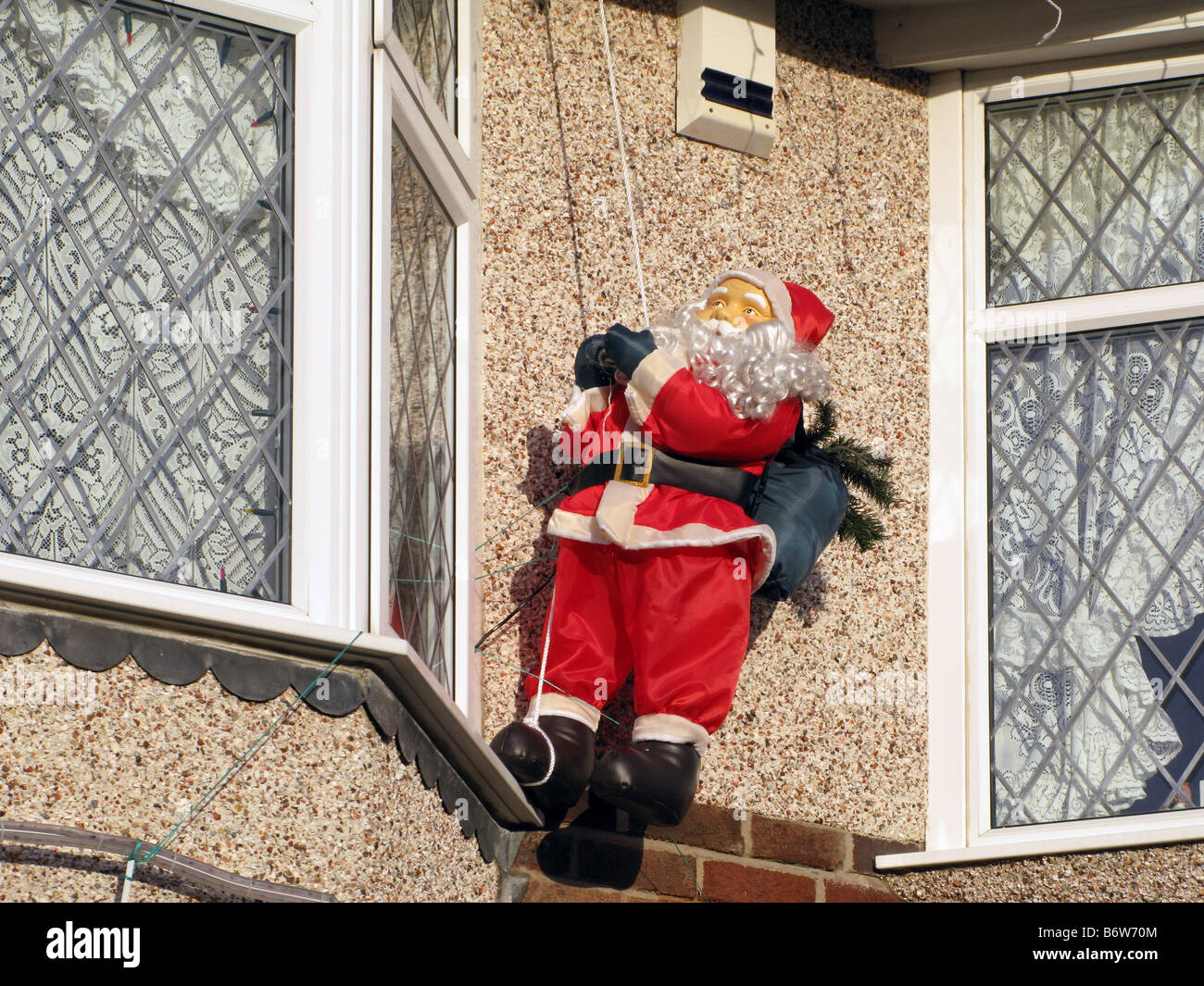 Vater Weihnachten Dekoration Haus Stockfoto