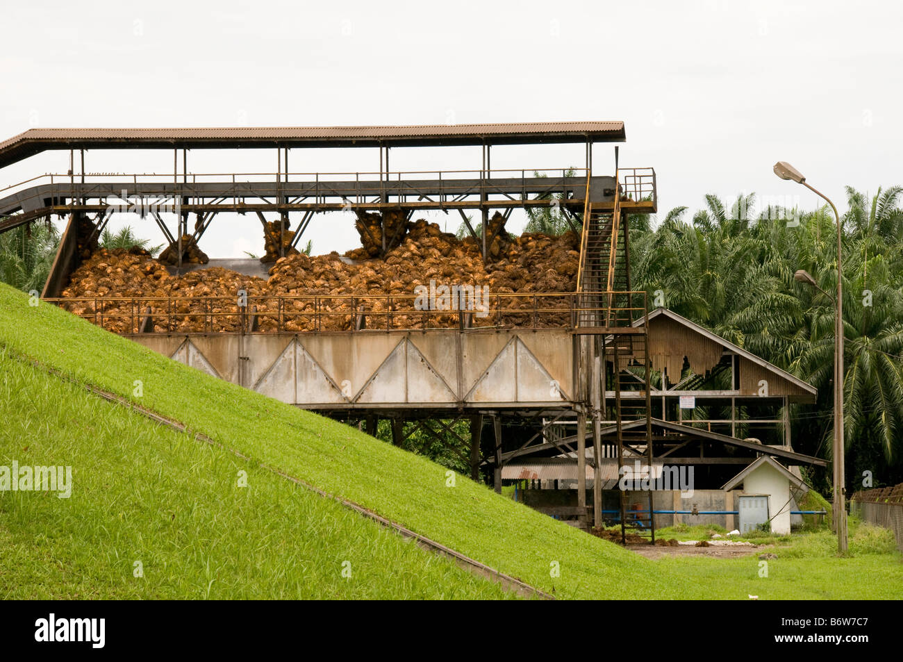 Turangie Palm Ölmühle in Sumatra, Indonesien Stockfoto