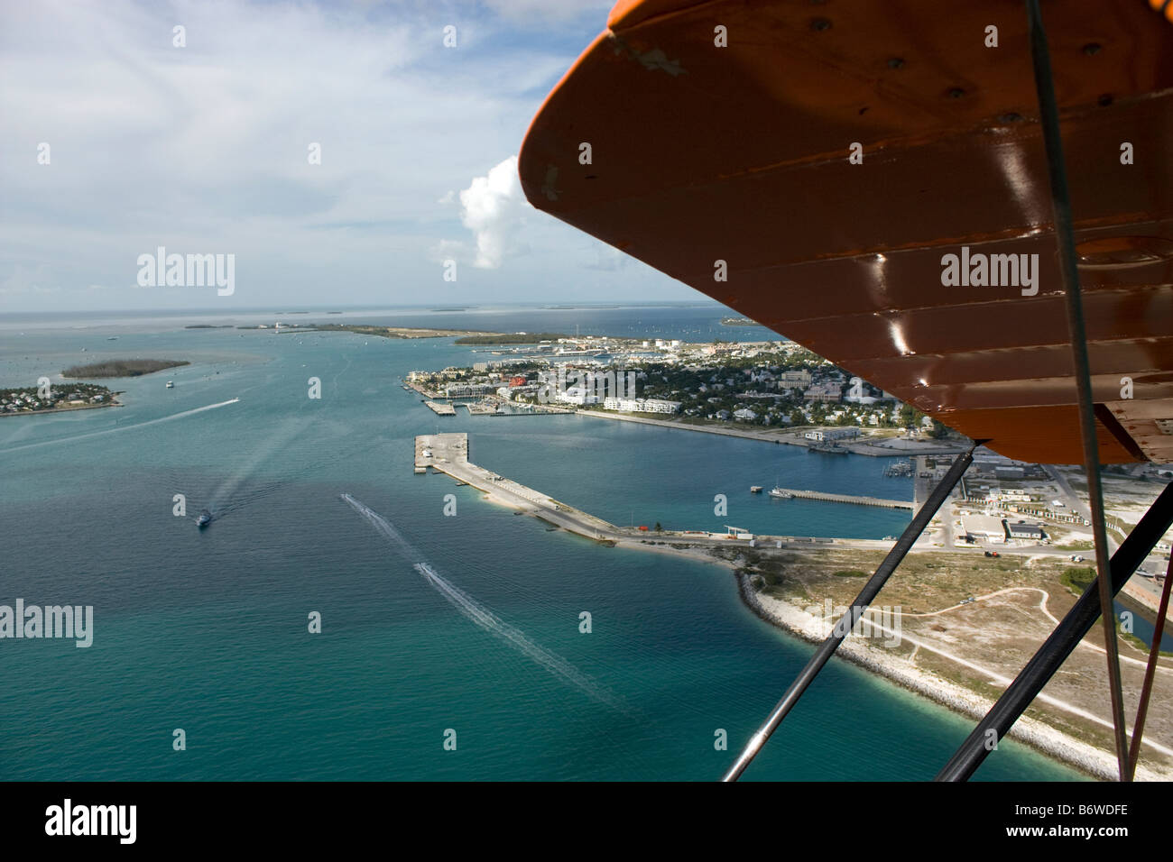 Blick auf Key West Floorida vom hinteren Ende des Doppeldecker Stockfoto