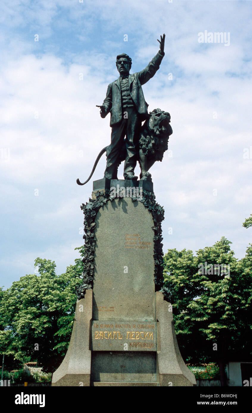 Statue von Vasil Levski (Revolutionshelden in Bulgarien). Stockfoto