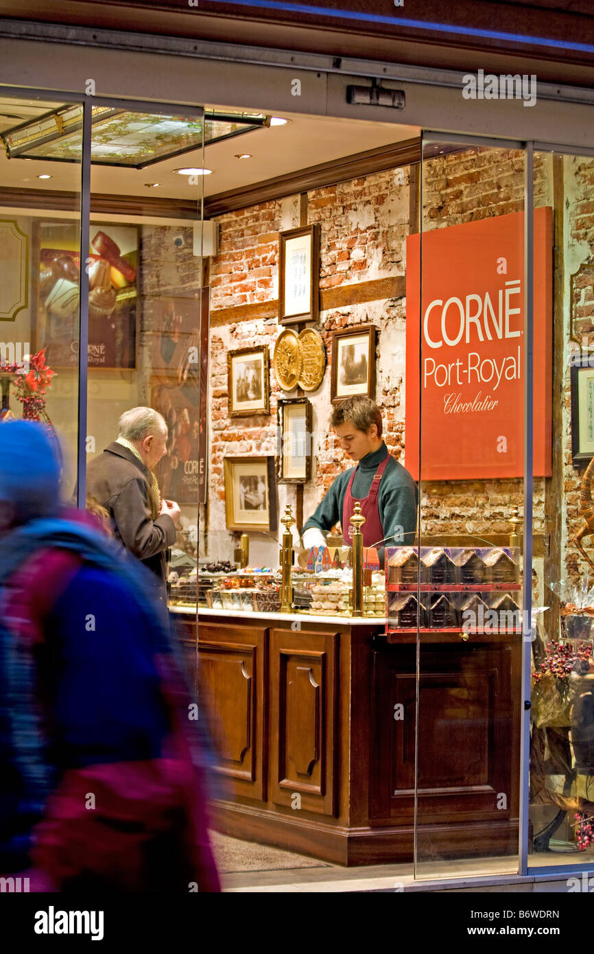 Chocolatier Brüssel Belgien Stockfoto