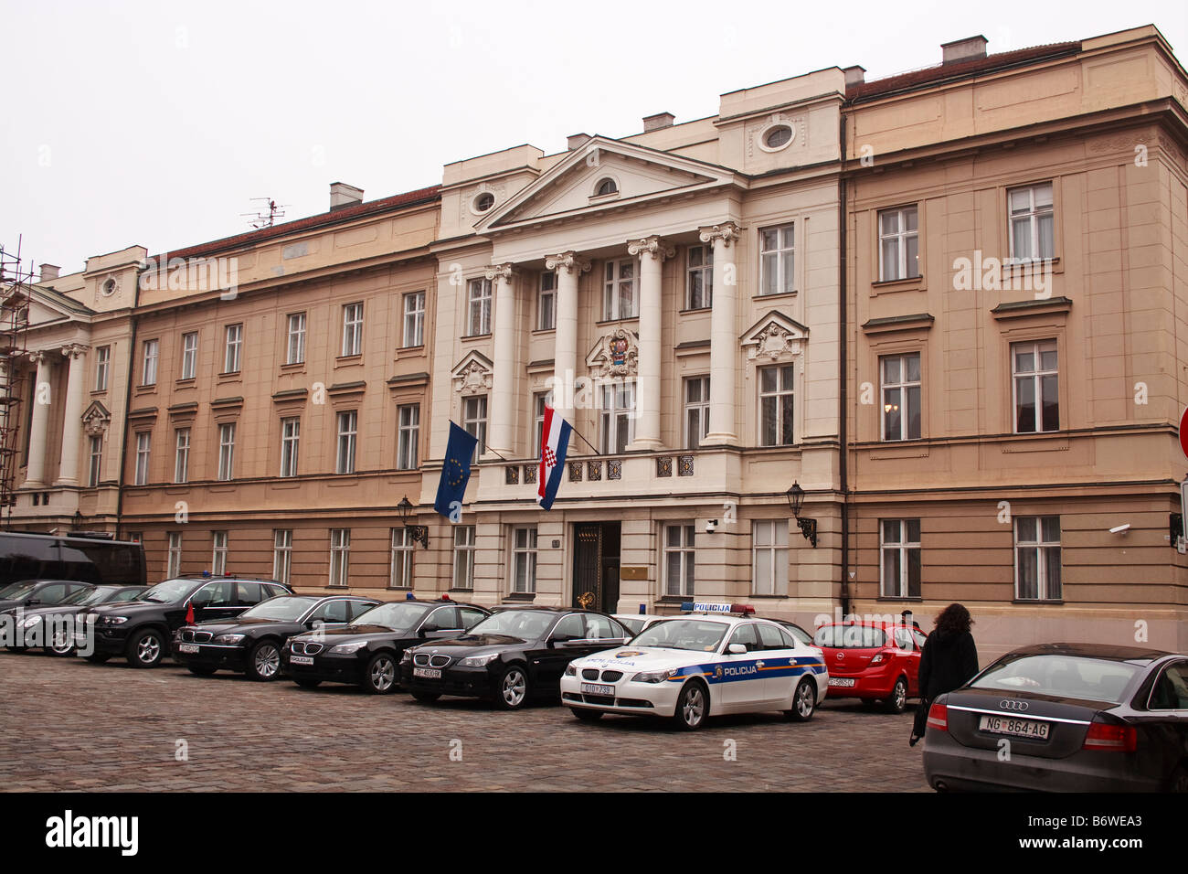 KROATIEN, ZAGREB. Das kroatische Parlament (Hrvatski Sabor in kroatischer Sprache) in Zagreb. Stockfoto