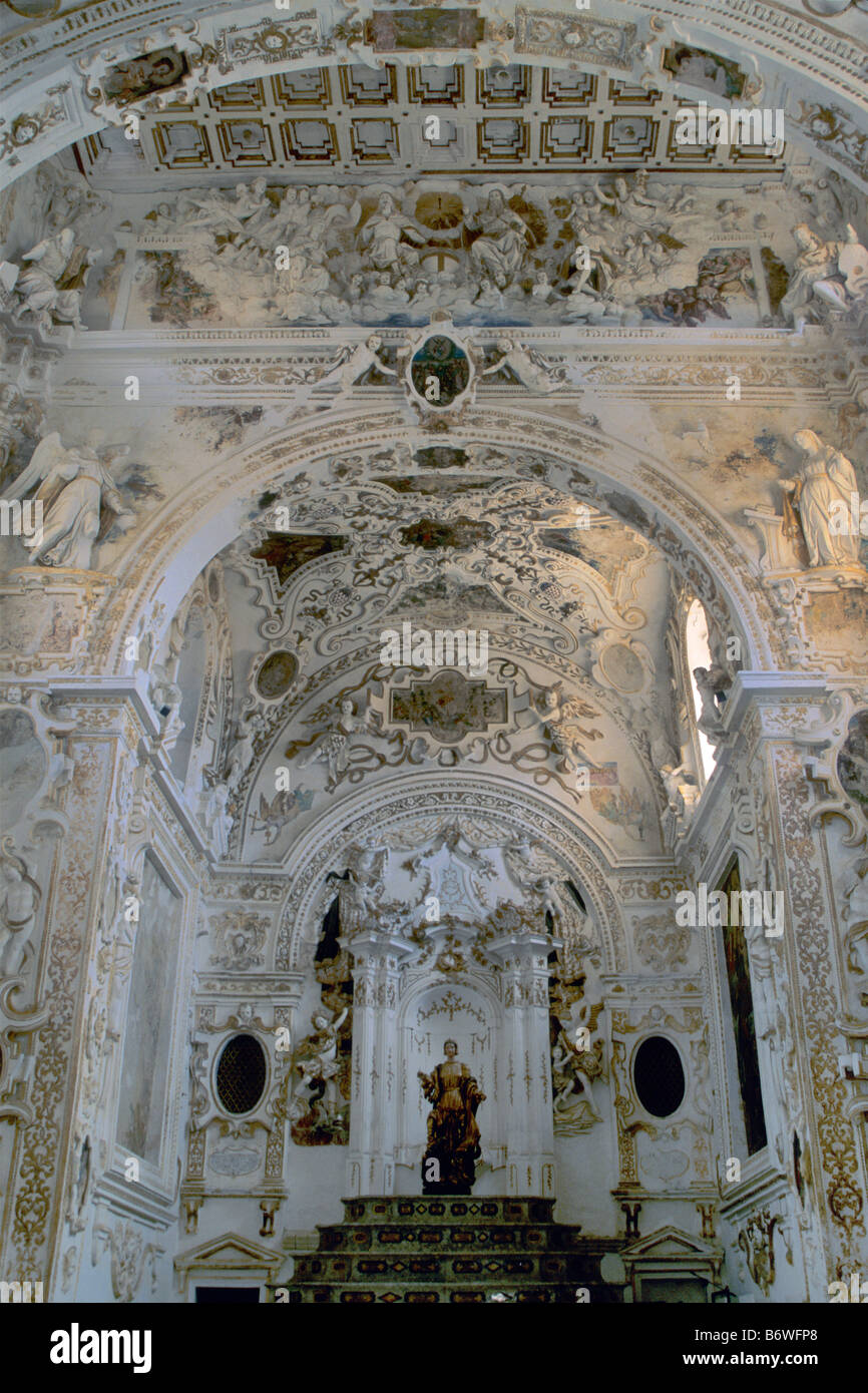 Ferraro Stuck in Santa Margherita Kirche in Sciacca-Sizilien-Italien Stockfoto