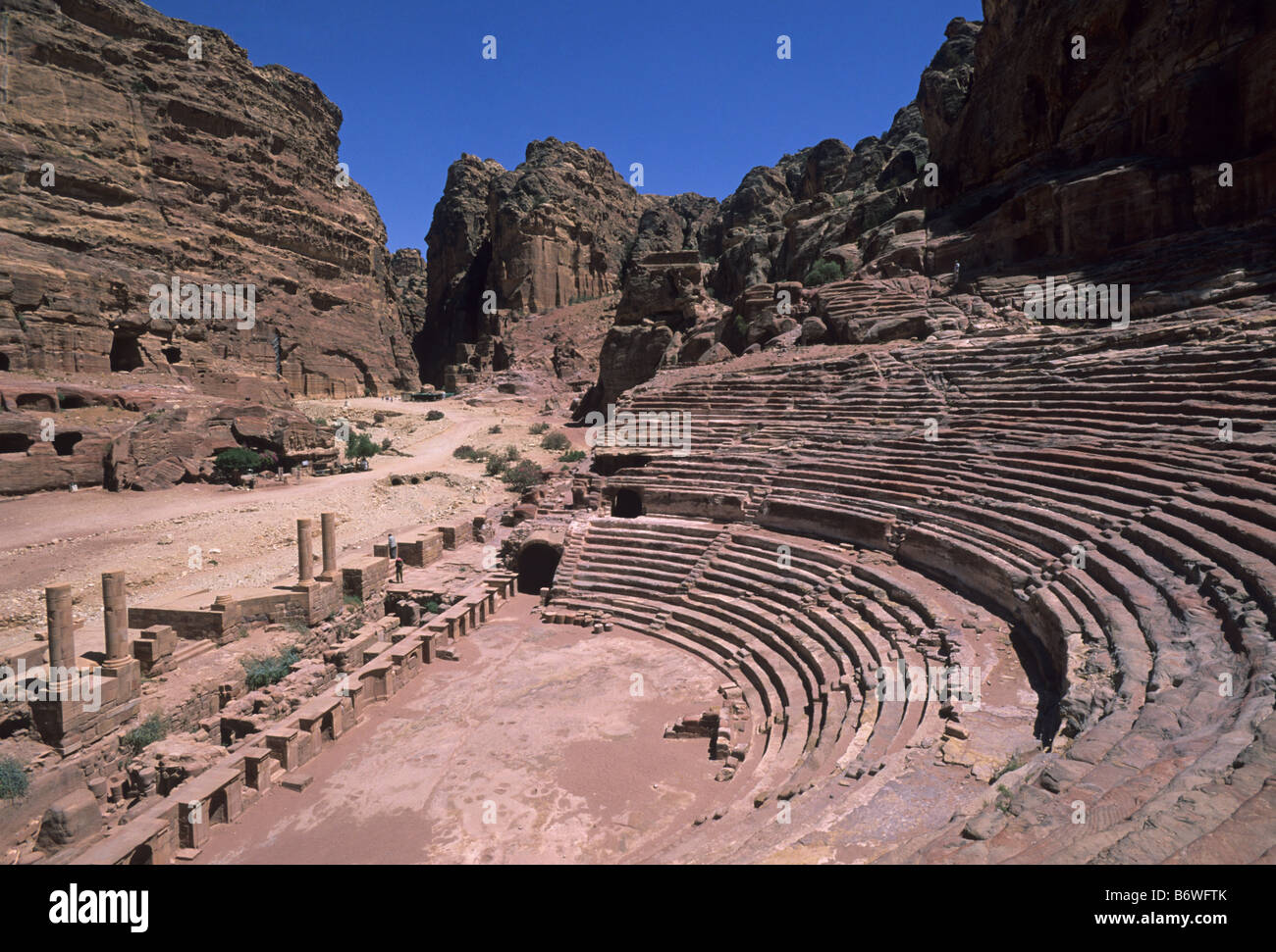 Elk164 2134 Jordanien Petra römische Periode Theater 1. c BC 1. c AD Stockfoto