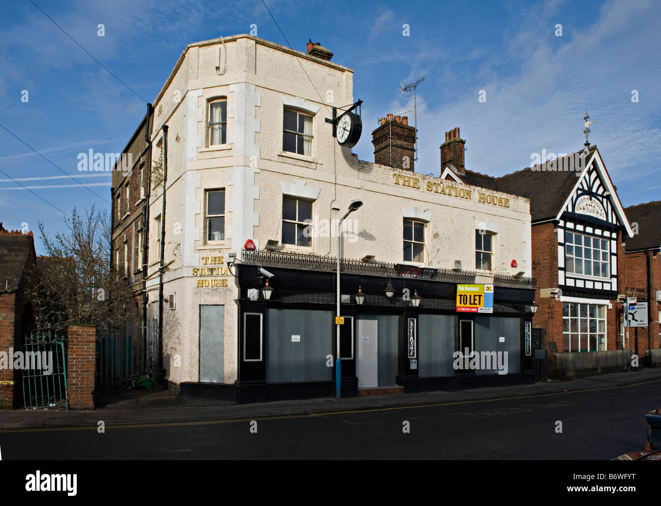 Die geschlossene Station Hotel in Tonbridge, Kent, England Stockfoto
