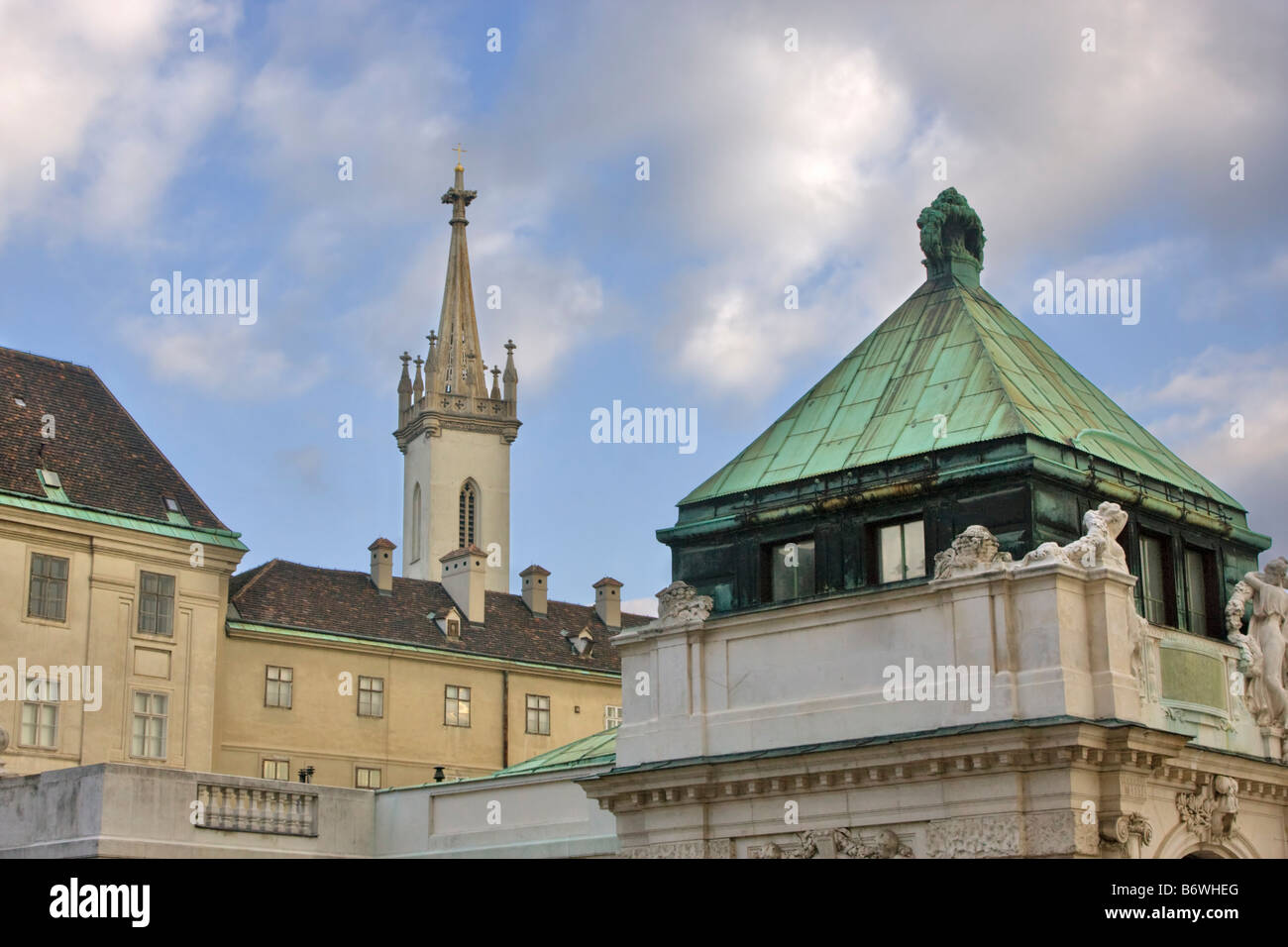 Dächer, Hofburg Palast, Wien, Österreich Stockfoto