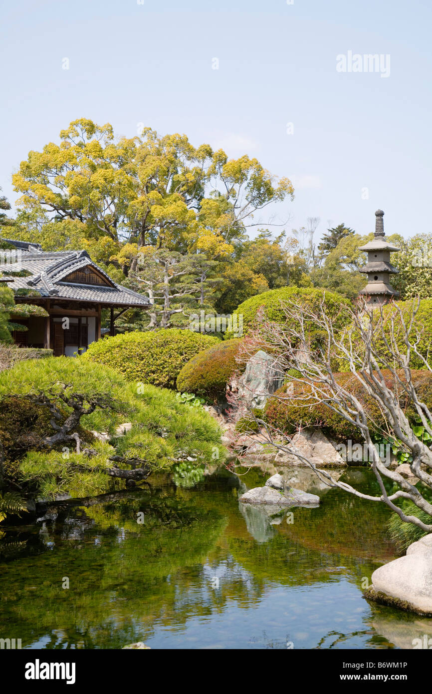 Okayama Korakuen Garten Stockfoto