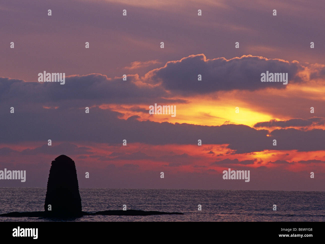 Sonnenuntergang über dem Ärmelkanal Stockfoto