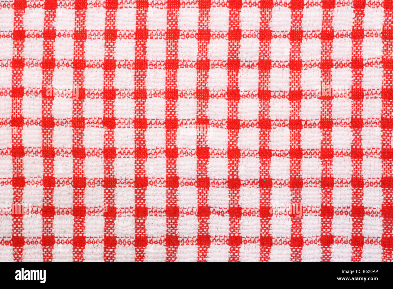 Rot-weiße Karomuster Tuch für Hintergrund Stockfoto