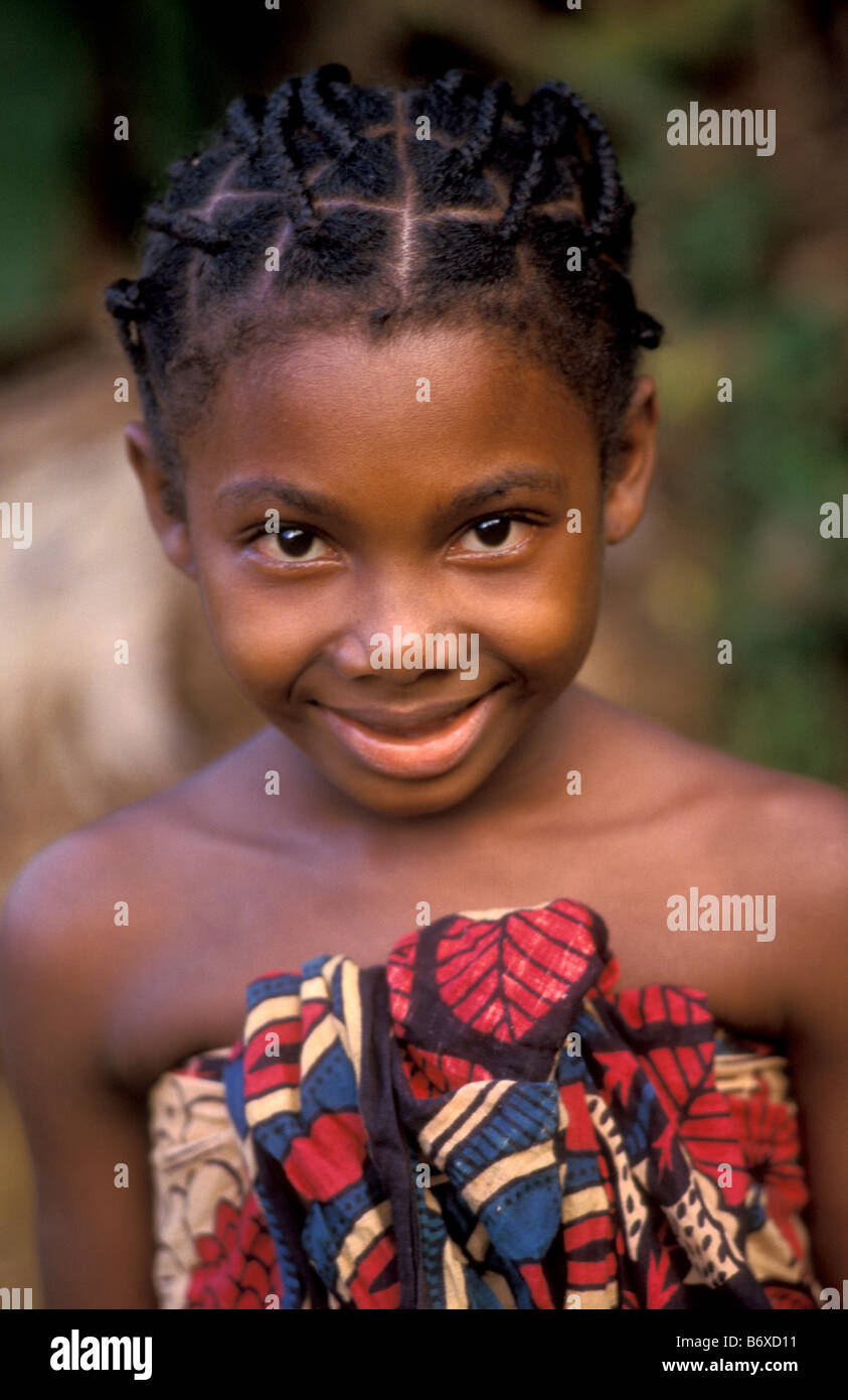 Mädchen auf Saint Marie Insel Madagaskar Stockfoto