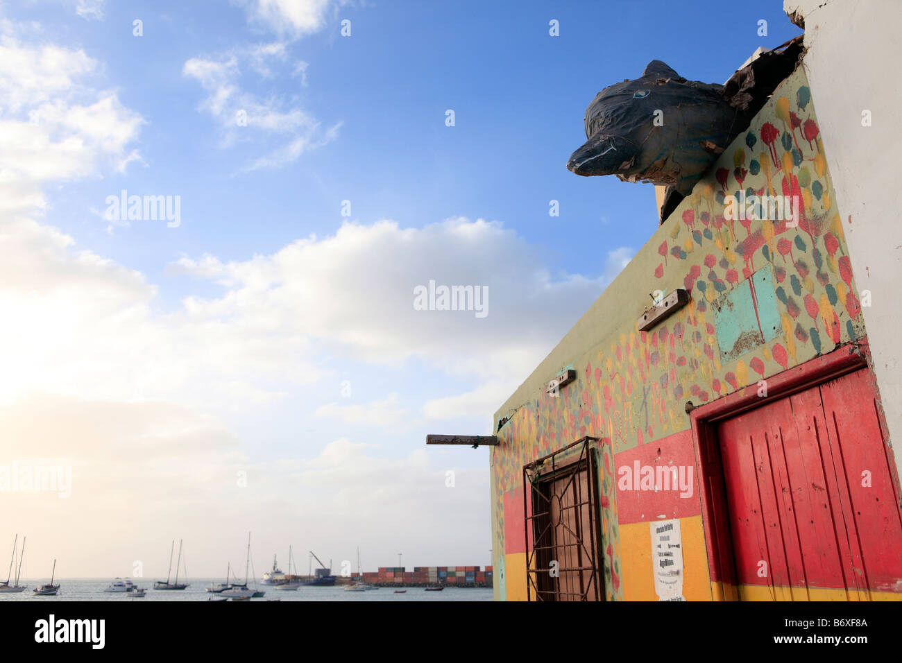 Kap Verde Inseln Boa Vista Sal Rei Hafen Stockfoto