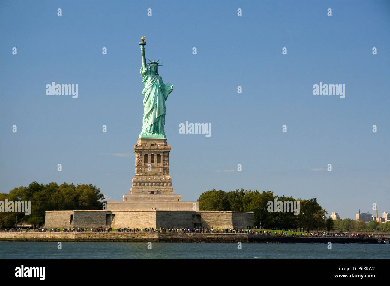 Freiheitsstatue auf Liberty Island im New York City New York USA Stockfoto