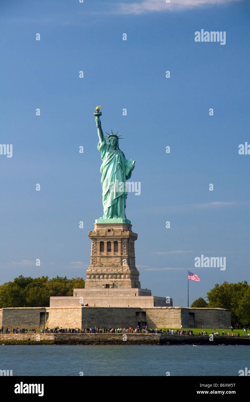 Freiheitsstatue auf Liberty Island im New York City New York USA Stockfoto