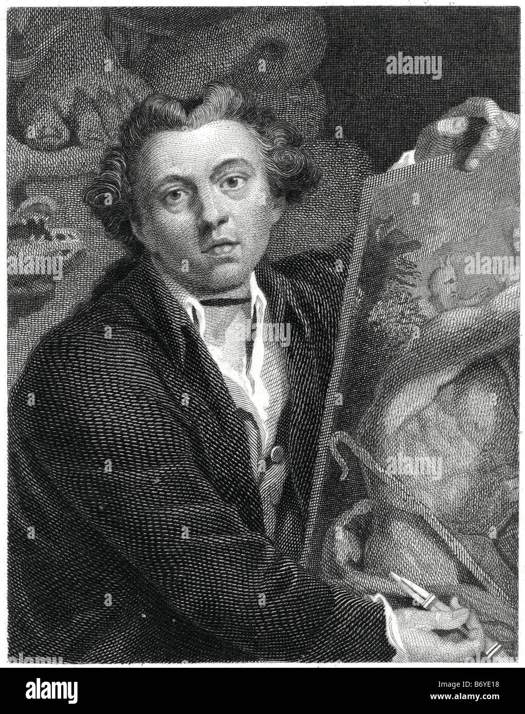 James Barry (11. Oktober 1741 – 22. Februar 1806), irischer Maler am bekanntesten für seine sechsteiligen Serie von Gemälden mit dem Titel Stockfoto
