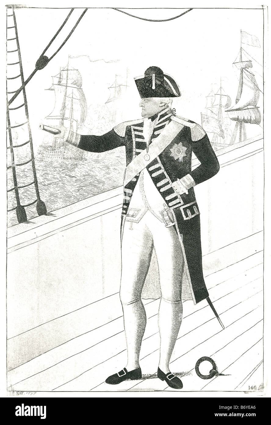 Adam Duncan, 1. Viscount Duncan (1. Juli 1731 – 4. August 1804) war ein britischer Admiral, der die niederländische Flotte aus Camperdown besiegt Stockfoto