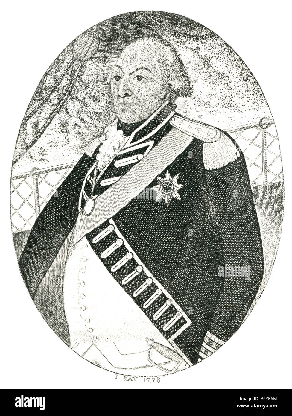 Adam Duncan, 1. Viscount Duncan (1. Juli 1731 – 4. August 1804) war ein britischer Admiral, der die niederländische Flotte aus Camperdown besiegt Stockfoto