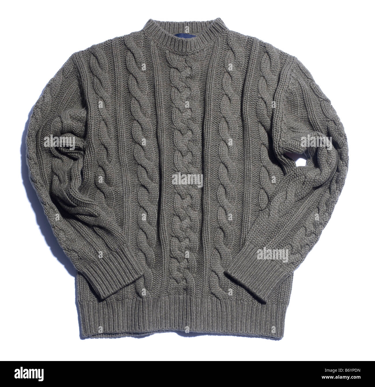 Kabel aus Wolle Jersey Pullover Pullover stricken Stockfoto