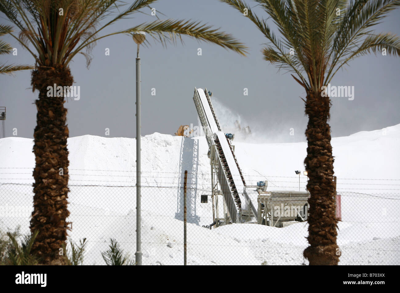 Ein Salz Raffinerie, Totes Meer, Israel Stockfoto