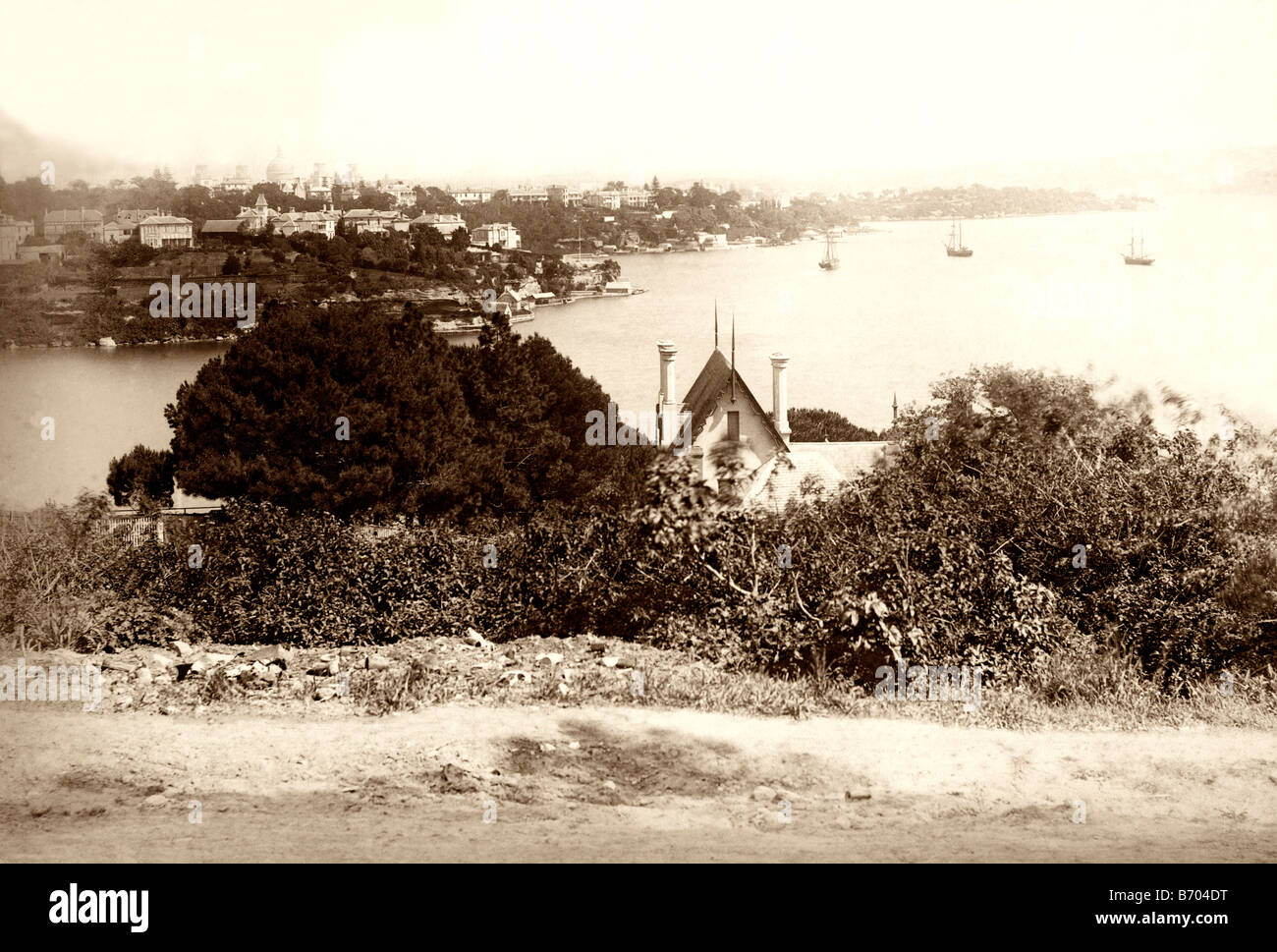 Sydney Harbour View Form Darling Point, New South Wales, Australien, ca. 1900 Stockfoto