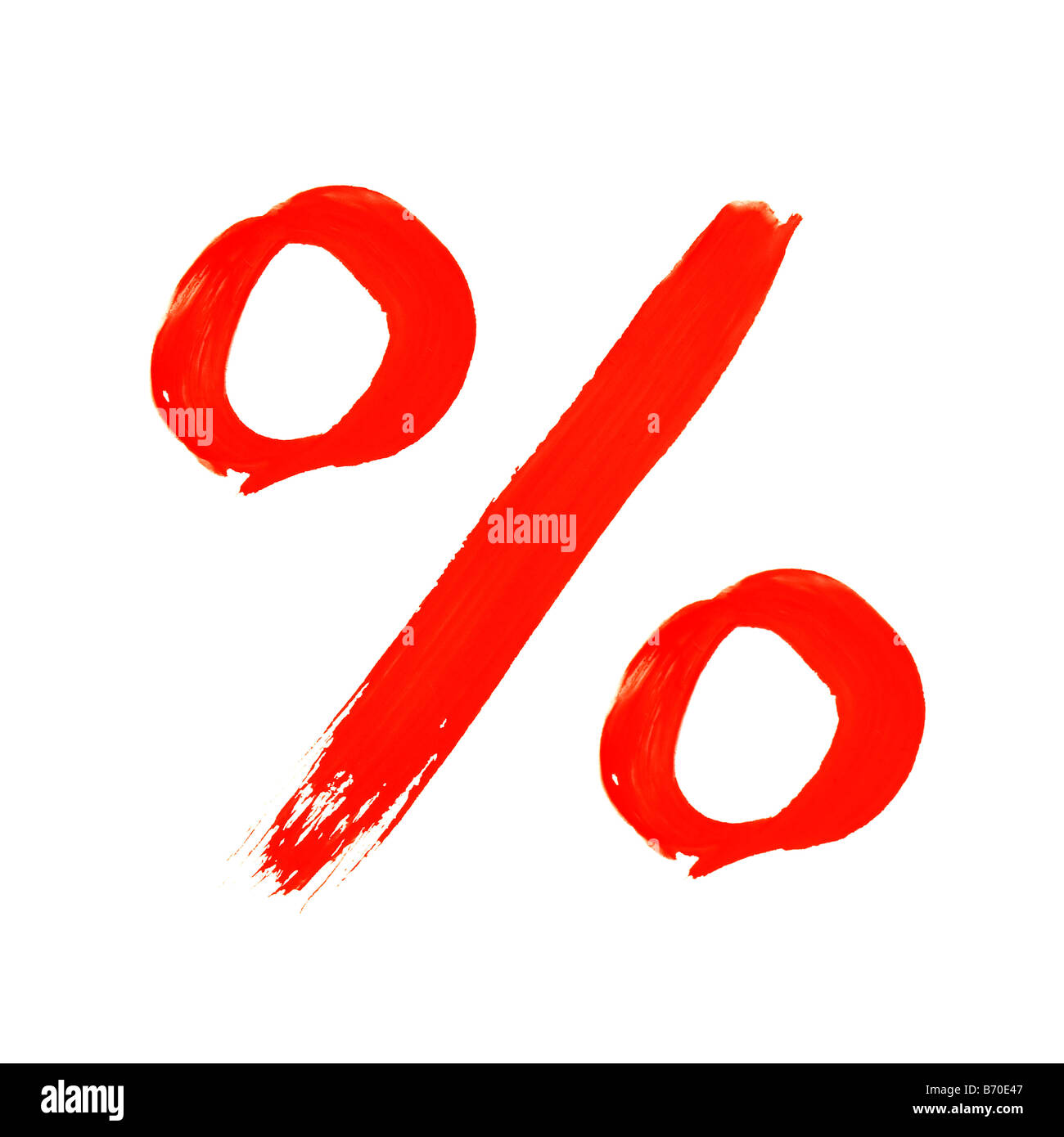 Pinsel gemalten Prozentsatz-symbol Stockfoto