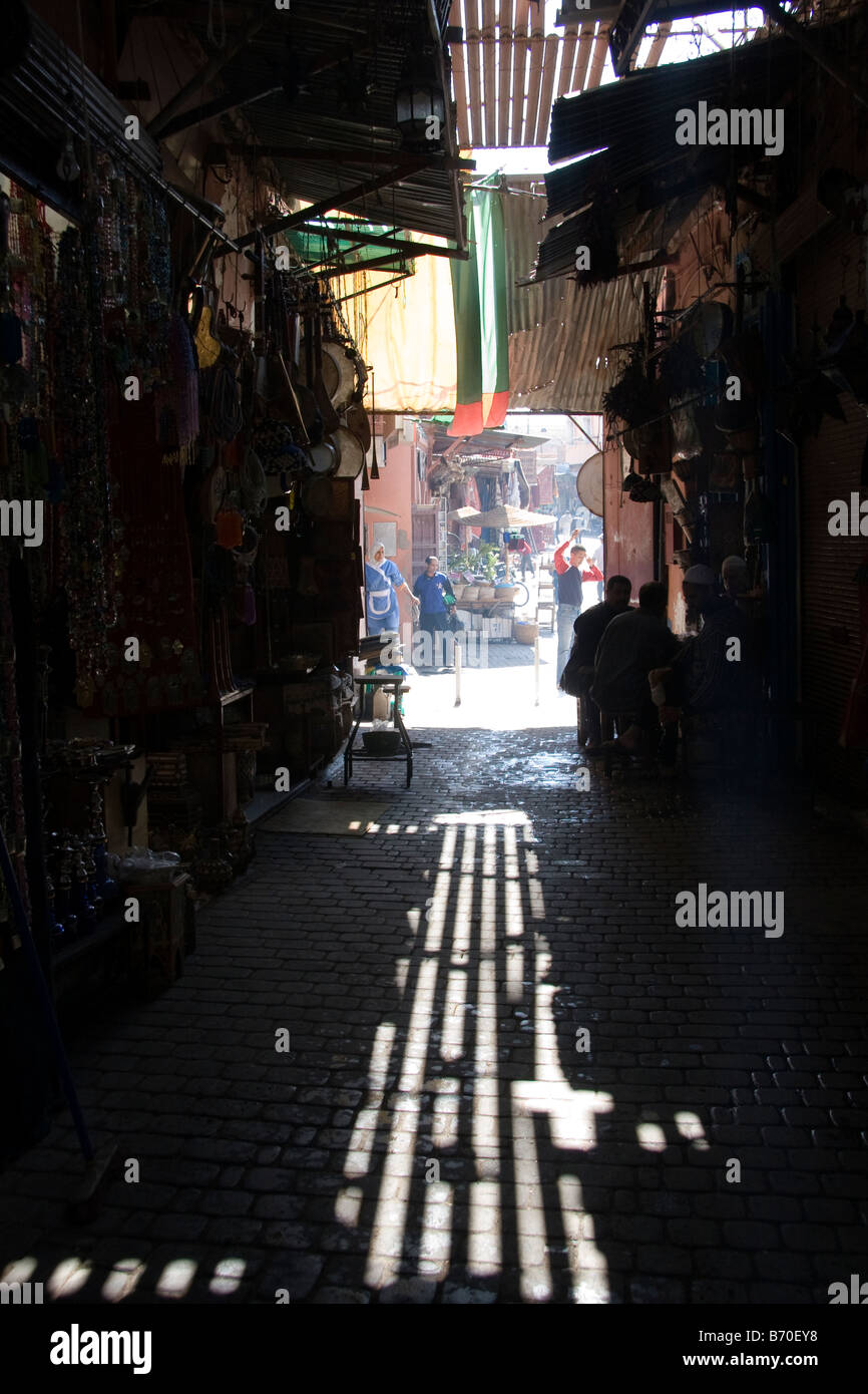 Souk in Marrakesch, Marokko Stockfoto