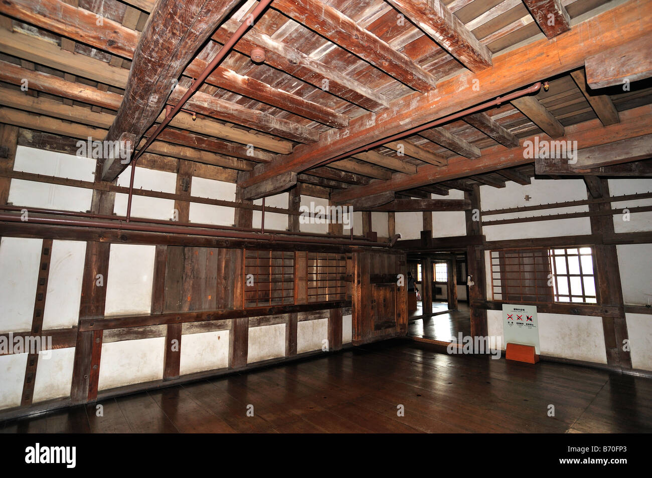 Himeji Castle Japan Interior Tenshu Stockfotos Himeji