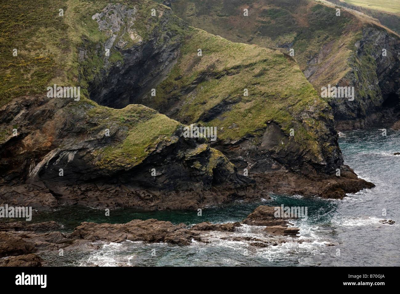 Klippen in der Nähe port Isaac cornwall Stockfoto