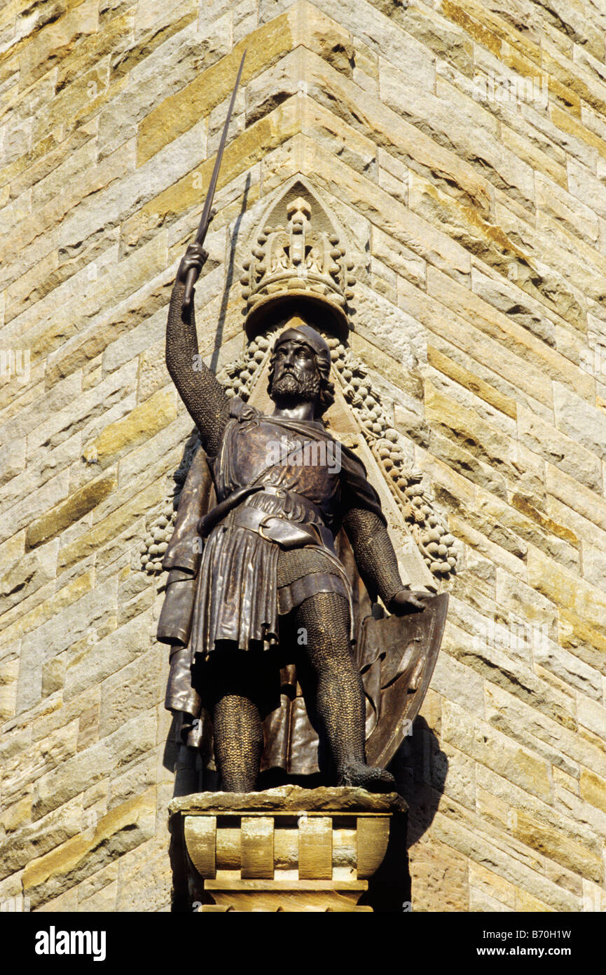 Stirling Wallace Monument Statue von William Wallace schottische Monarch König Legende Held Scotland UK Geschichte Stockfoto