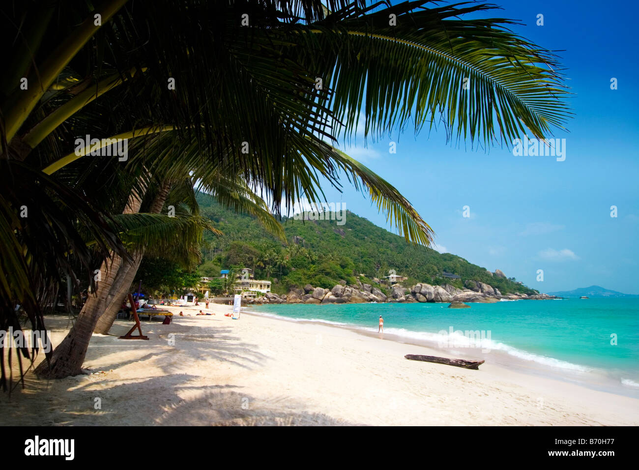 Blick auf den idyllischen Beach, Koh Samui, Thailand Stockfoto