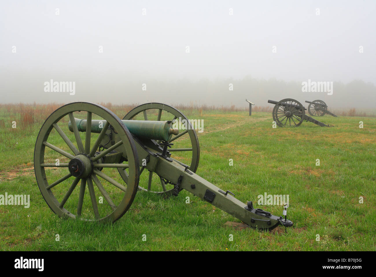 Konföderierten Linien, Malvern Hill National Battlefield Park in Richmond, Virginia, Vereinigte Staaten Stockfoto