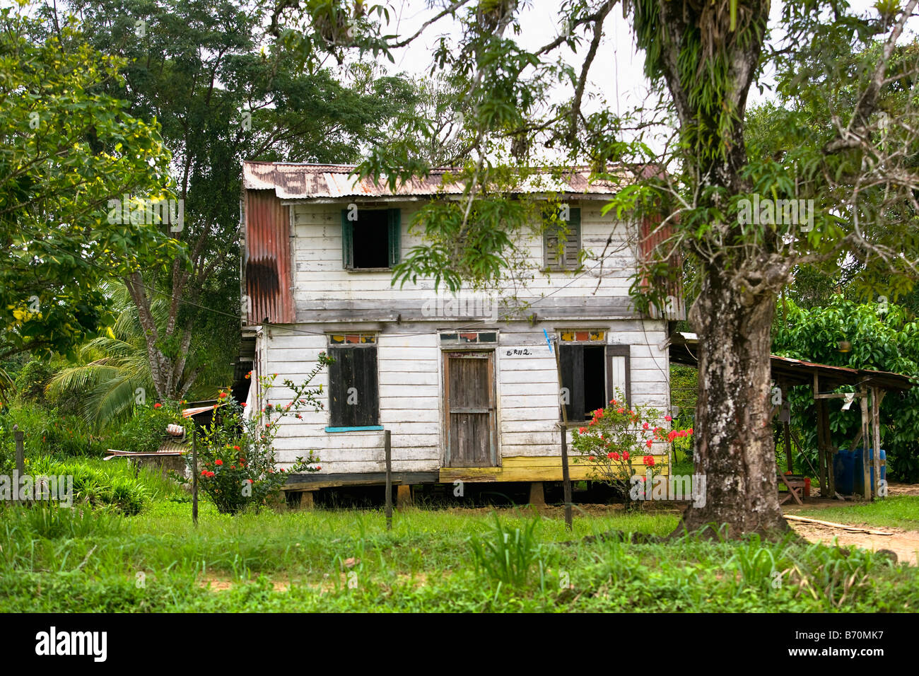 Suriname, Paramaribo, altes Landhaus. Stockfoto