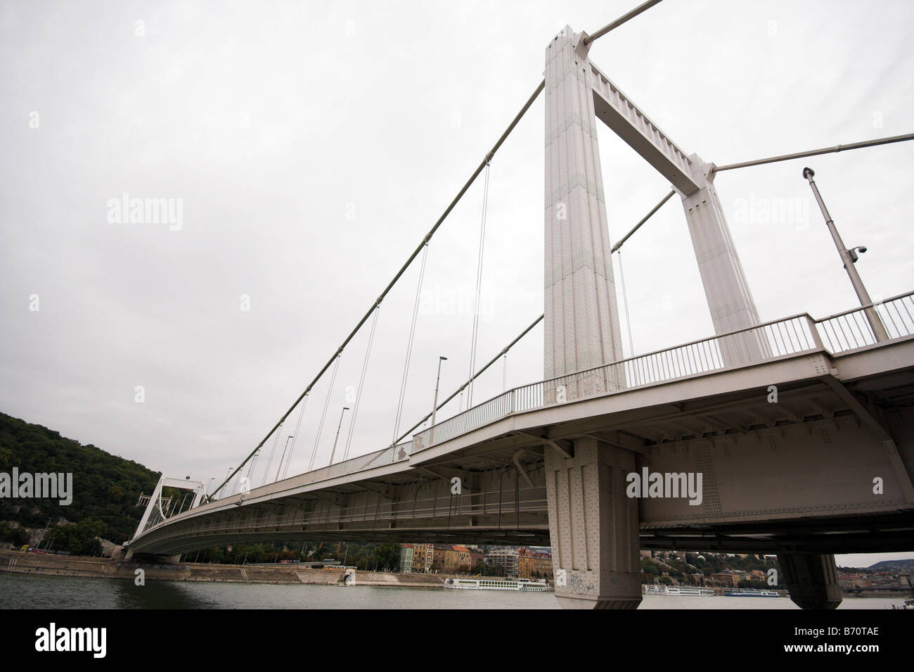 Elisabethbrücke, Donau, Budapest, Ungarn Stockfoto