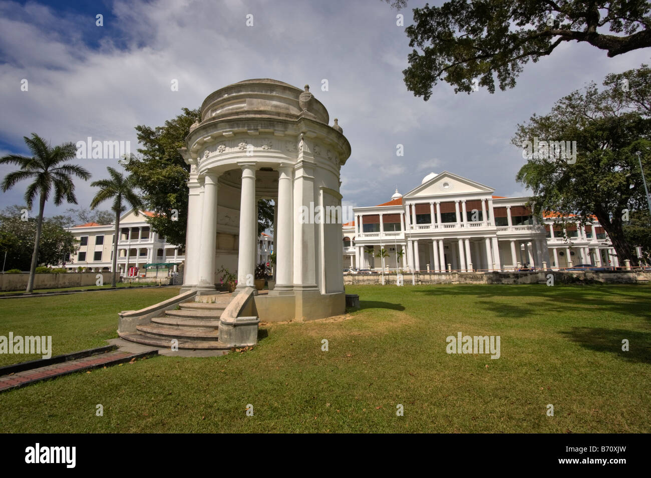 Francis Light Memorial auf dem Gelände des St. Georges anglikanische Kirche Georgetown Penang Malaysia Stockfoto