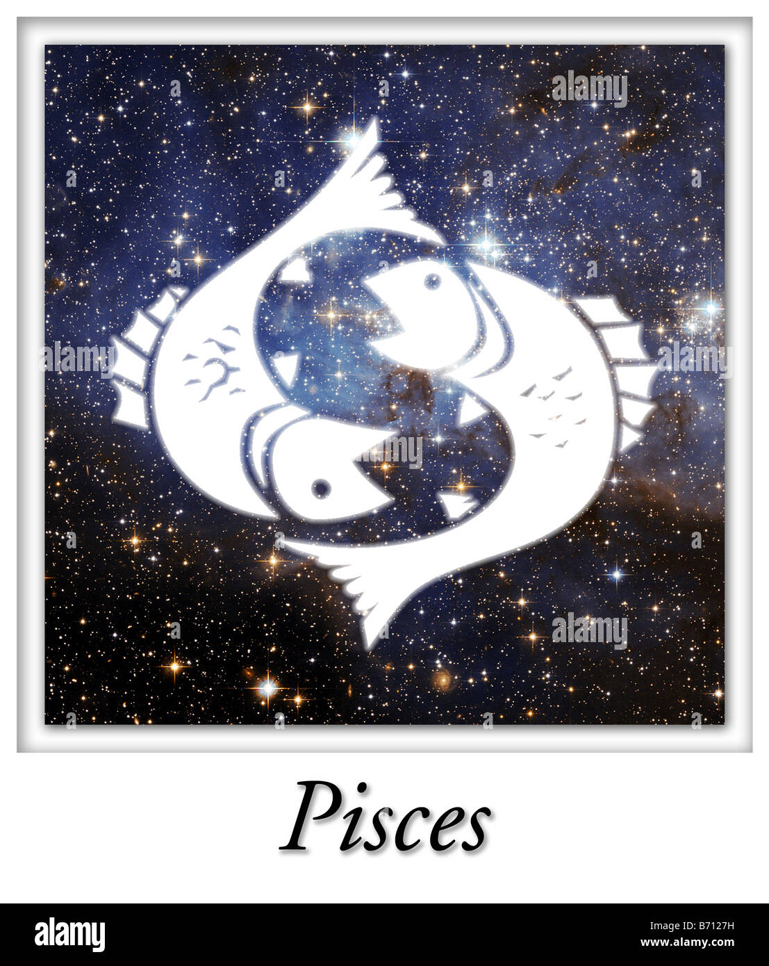 Fische-astrologische Astrologie Horoskop Sternzeichen Stockfoto