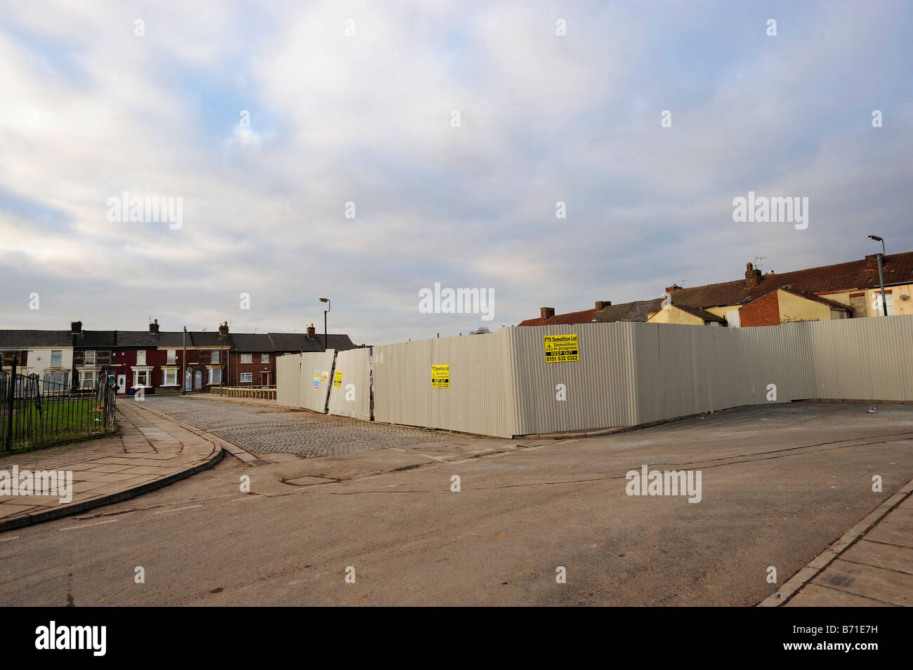 Hawthorne Grove in Edge Hill Bezirk von Liverpool nach dem obligatorischen gekauft und abgerissen.  Siehe Bild-Ref: B16D46 Stockfoto