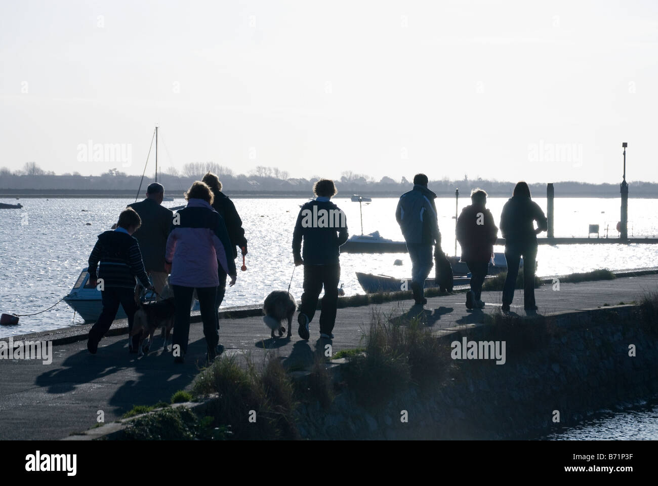 Emsworth Hafen am Weihnachtstag 2008 Stockfoto