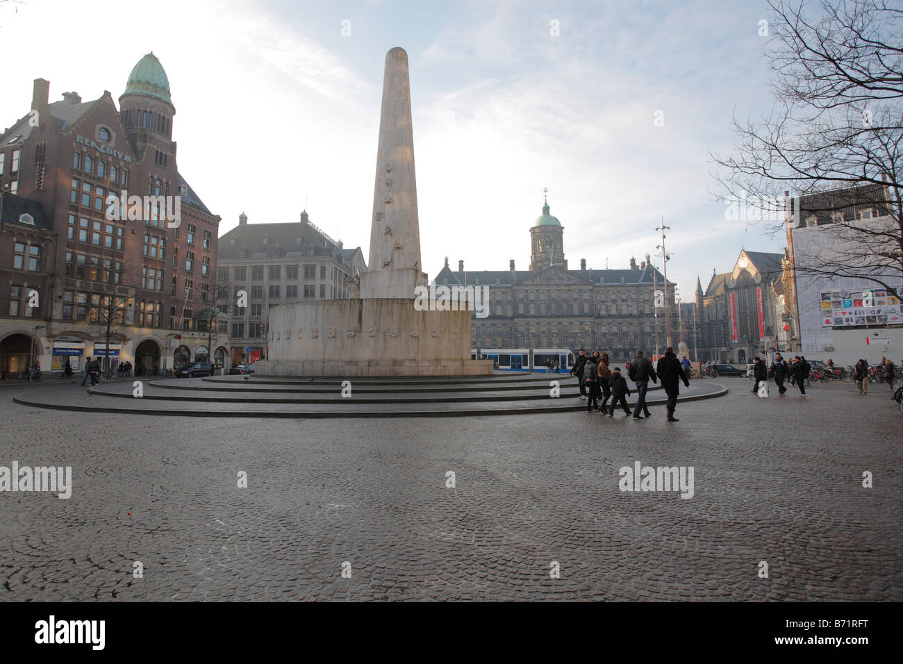 Das Nationalmonument, Dam Square, Amsterdam, Niederlande Stockfoto