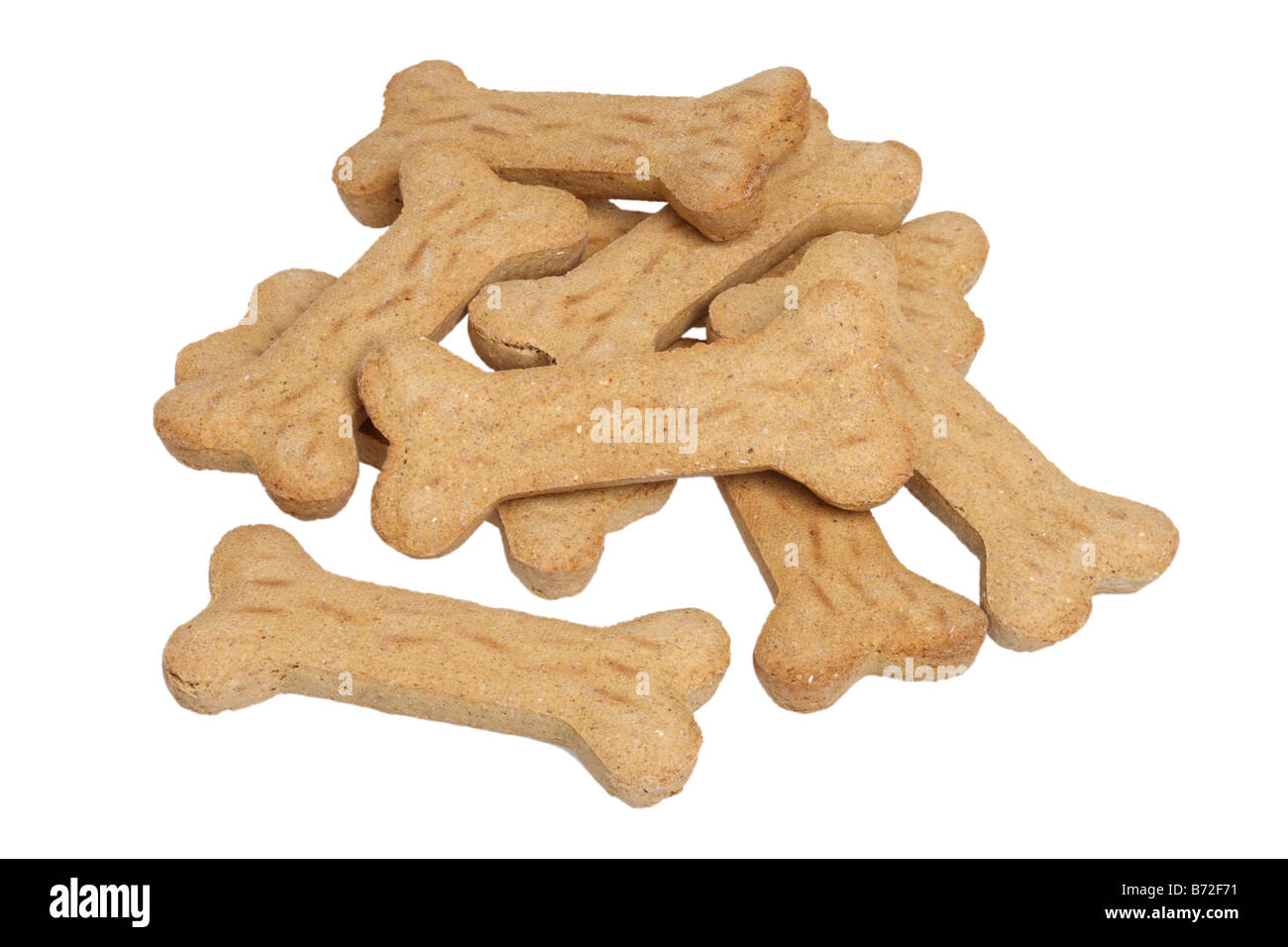 Hund Knochen behandelt ausgeschnitten auf weißem Hintergrund Stockfoto
